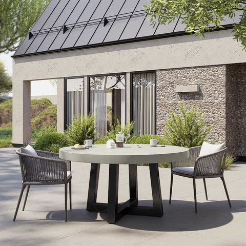 Torre Concrete Dining Table, Round - Main Image