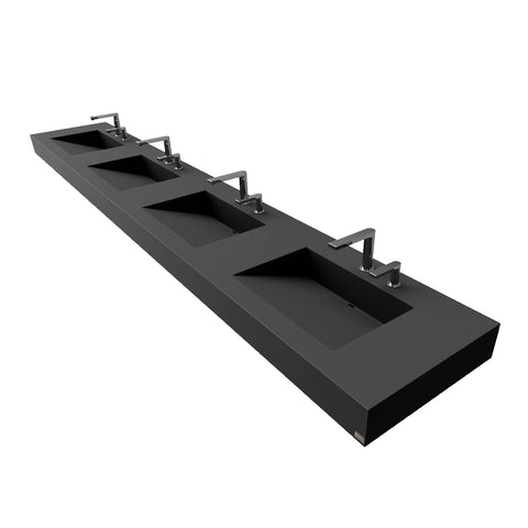 ADA 4-Station Commercial Quad Ramp Sink – Trueform Concrete