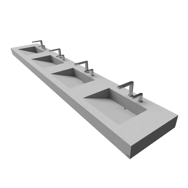 ADA 4-Station Commercial Quad Ramp Sink – Trueform Concrete