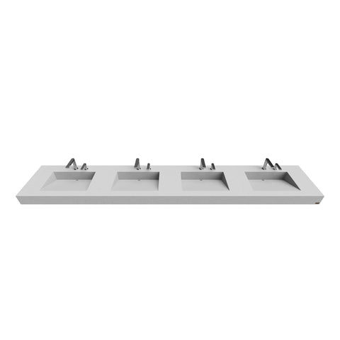 ADA 4-Station Commercial Quad Ramp Sink – Trueform Concrete