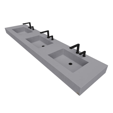ADA 3-Station Commercial Rectangle Sink (Triple basin) – Trueform Concrete