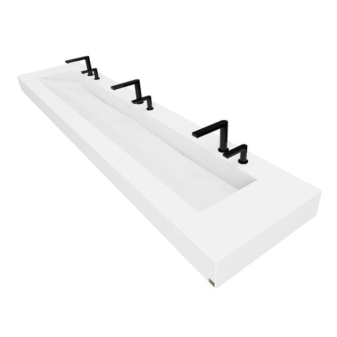ADA 3-Station Commercial Ramp Sink (Trough basin) – Trueform Concrete