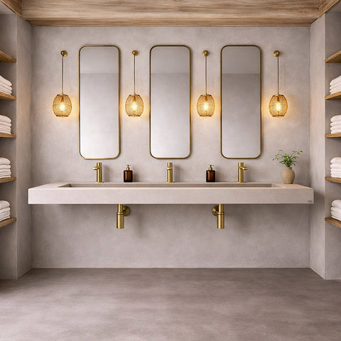 ADA 3-Station Commercial Ramp Sink (Trough basin) – Trueform Concrete