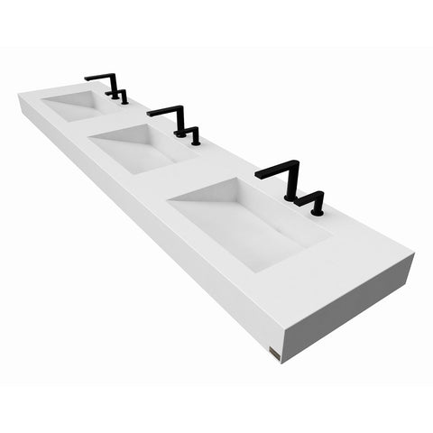 ADA 3-Station Commercial Triple Ramp Sink – Trueform Concrete
