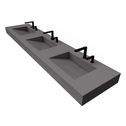 ADA 3-Station Commercial Ramp Sink (Triple basin) – Trueform Concrete